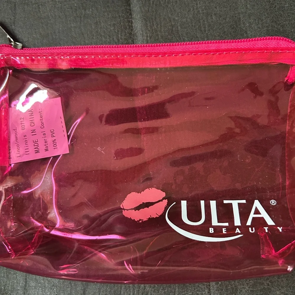 New Set of 2 Ulta Beauty Cosmetic Bag Makeup Pouch Pink Blush